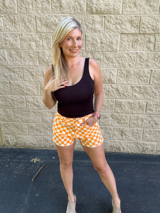 Tennessee Game Day Checkered Shorts