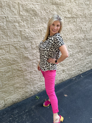 Vibrant Hot Pink Italian Magic Joggers | One Size (4-12)