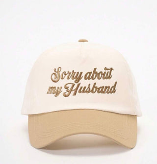 "Sorry About My Husband" Two-Tone Baseball Cap