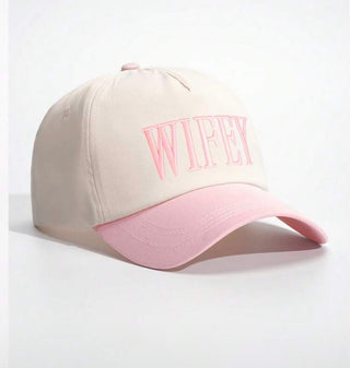 "Wifey" Embroidered Two-Tone Baseball Cap