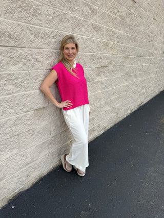 The Avery Oversized Side-Slit Sweater Vest