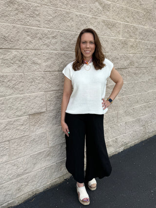 The Avery Oversized Side-Slit Sweater Vest