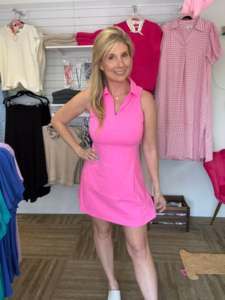 Giorgia Sleeveless Polo Athletic Dress with Under Shorts