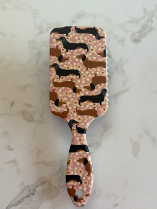 Vibrant Dachshund Detangling Paddle Hairbrush