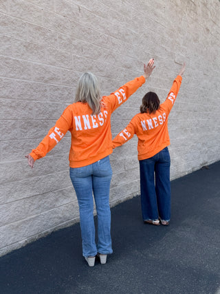 Rocky Top High Neck TN Letter Print Sweatshirt – Vols Orange
