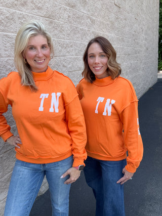 Rocky Top High Neck TN Letter Print Sweatshirt – Vols Orange