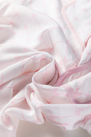 Pink Bow Pajama Short Set