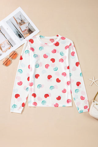 Sheer Mesh Valentine’s Long Sleeve Top