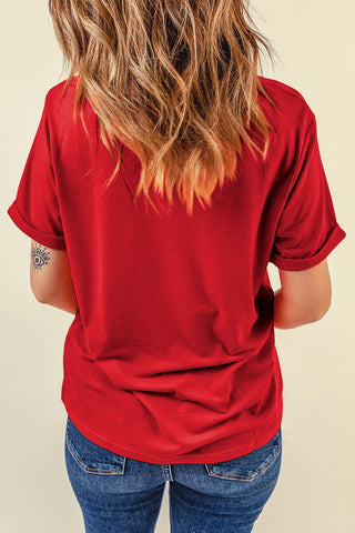 Americana Sequin Balloon Puppy Patriotic Graphic Tee