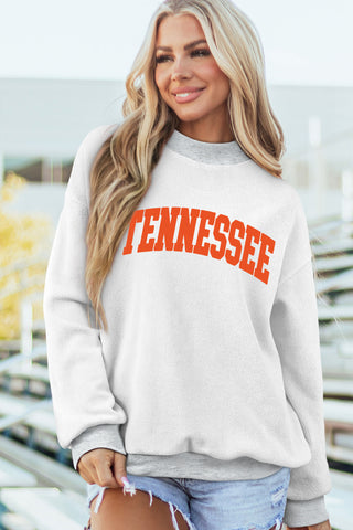 Tennessee Reversible Mock Neck Sweatshirt – 2-in-1 Light Grey Game Day Pullover