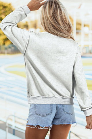 Tennessee Reversible Mock Neck Sweatshirt – 2-in-1 Light Grey Game Day Pullover