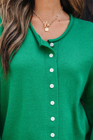 Knit Button Sweater Cardigan