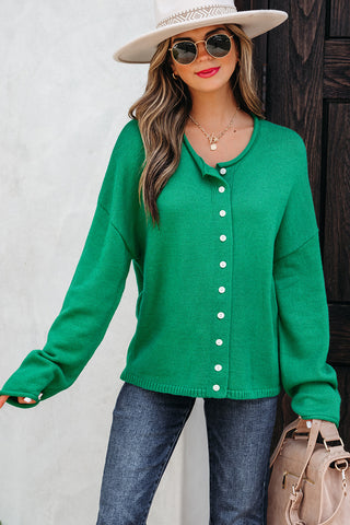Knit Button Sweater Cardigan