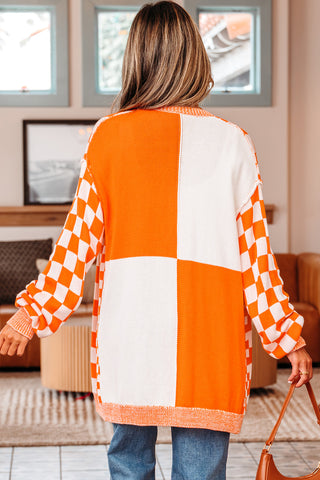 Tennessee Orange Checkered Cardigan
