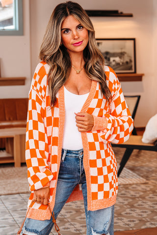 Tennessee Orange Checkered Cardigan