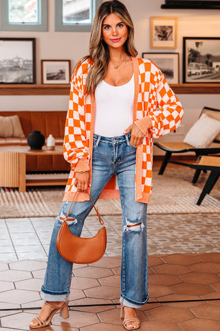 Tennessee Orange Checkered Cardigan