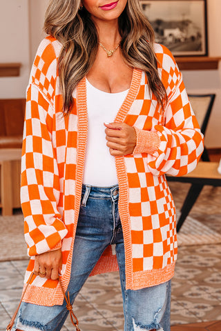 Tennessee Orange Checkered Cardigan