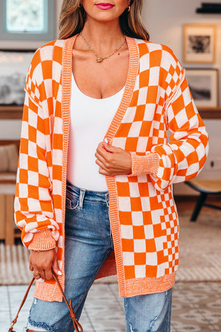 Tennessee Orange Checkered Cardigan