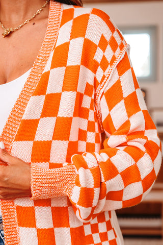 Tennessee Orange Checkered Cardigan