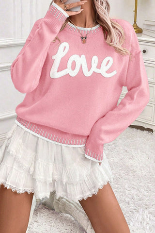 Love Chenille Pink Sweater