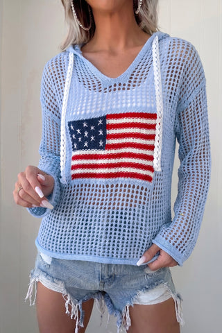 The Heritage Crochet Flag Hoodie