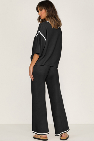 Black Knit Sweater Set