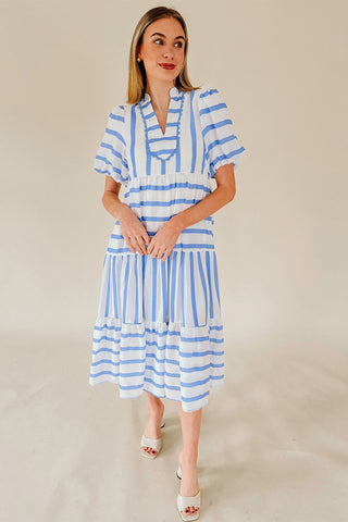 Serene Coastal Ricrac Midi