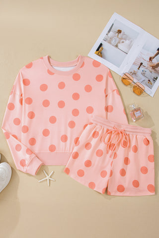 Blush Polka Dot Oversized Lounge Set