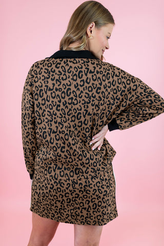 Leopard Quarter Zip Top & Skort