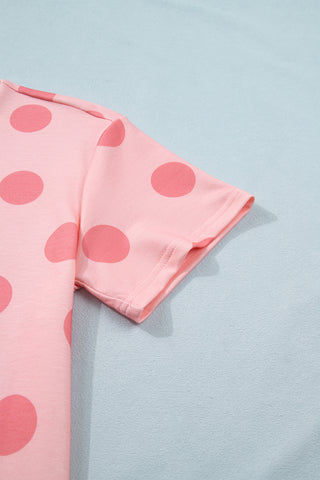 Playful Pink Polka Dot Skort & Top Set