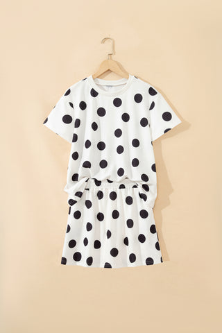 Playful Polka Dot 2-Piece Skort Set