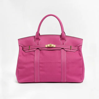 The Amalfi Luxury Tote | Waterproof Canvas Carryall with Gold Hardware