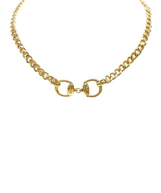 Linked Horsebit Chain Necklace