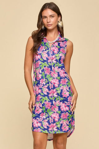 Blue Harbor Floral Sleeveless Dress