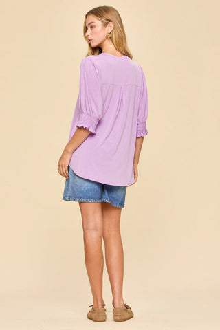 Smocked Puff Sleeve Top