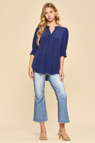 Smocked Puff Sleeve Top