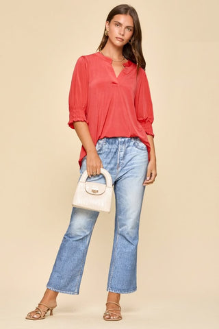 Smocked Puff Sleeve Top