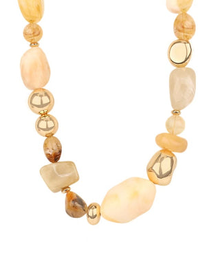Marble & Gold Chunky Statement Necklace