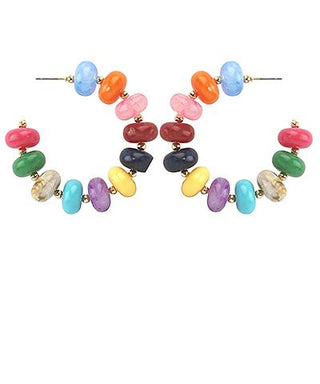 Colorful statement hoop earrings boutique jewelry