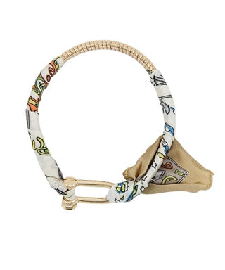 Olive Omega & Horsebit Stretch Scarf Bracelet