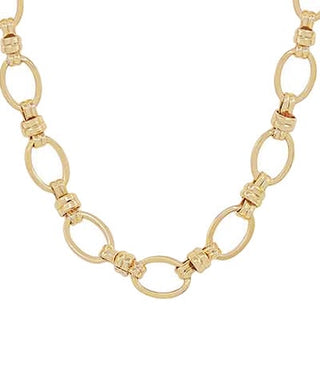 The Aria Chunky Oval Link Statement Necklace – Water Resistant