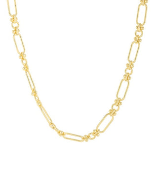 Luxe 18K Gold Dipped Oval Link Chain Necklace – 16" Minimalist Statement