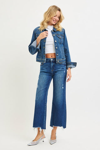 Classic Fitted Stretch Denim Jacket