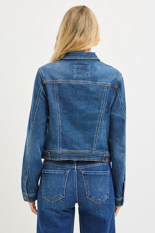 Classic Fitted Stretch Denim Jacket