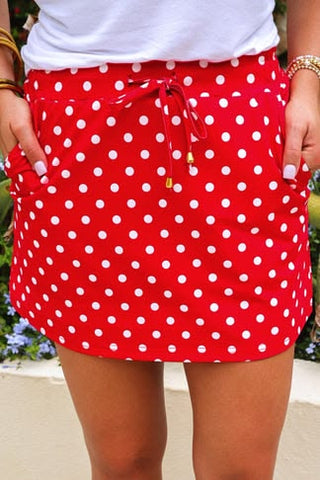Red Polka Dot Skort