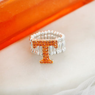 University of Tennessee Crystal Logo Stretch Ring