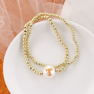 University of Tennessee Gold & Pearl Bracelet