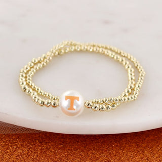 University of Tennessee Gold & Pearl Bracelet