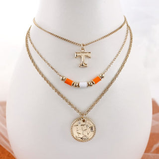 University of Tennessee Gold Layered Trio Necklace Set | Power T & Tri-Star