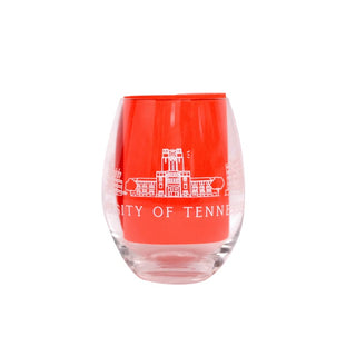 University of Tennessee Skyline Stemless Wine Glass | 12oz UT Vol Gift